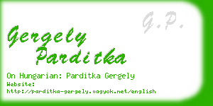 gergely parditka business card